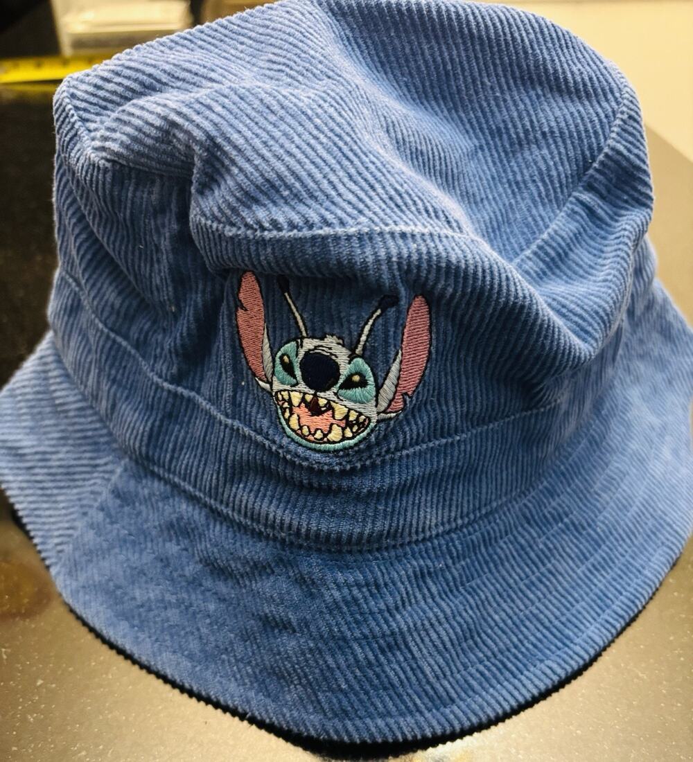 Disney Lilo & Stitch Corduroy Bucket Fisherman Hat Blue Embroidered Hot Topic
